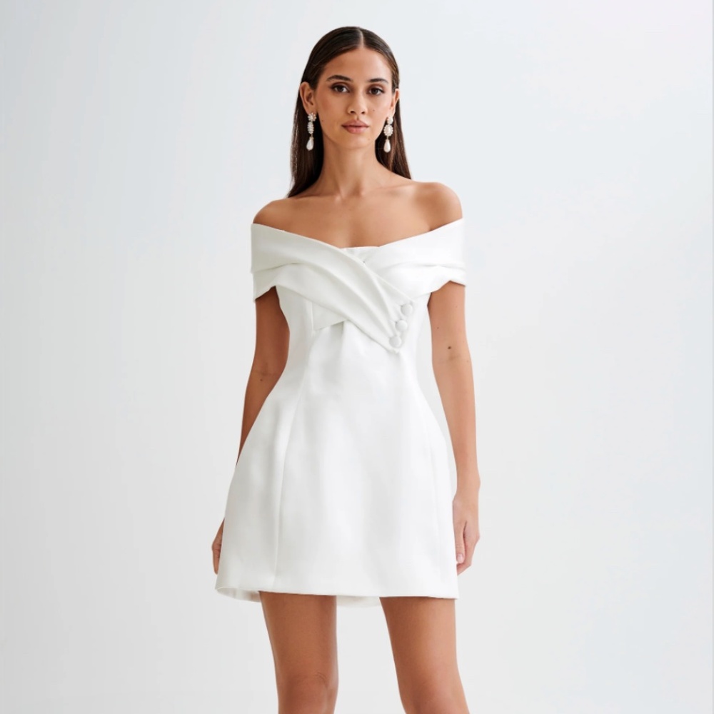 Meshki Evita Satin Mini Dress, Size S